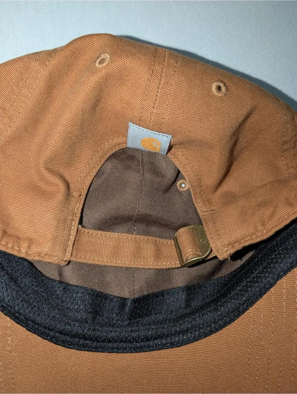 Carhartt Canvas Script Ladies Brown Adjustable Cotton Baseball Cap - Picture 3 of 3